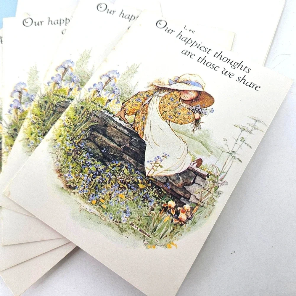 5‎ Vintage 1982 Holly Hobbie Forget Me Not American Greetings Cards & Envelopes